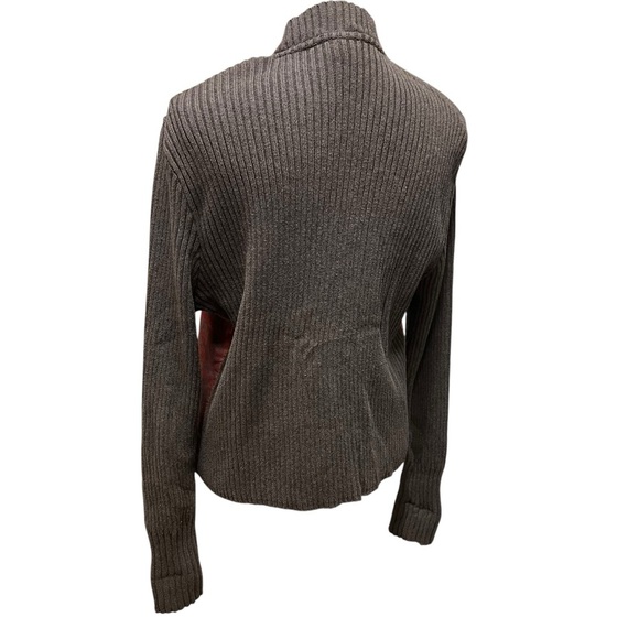 Sundance Southwestern Floral Sweater Silk Panel Bomber Jacket Womens XL Bohemian - Picture 4 of 14